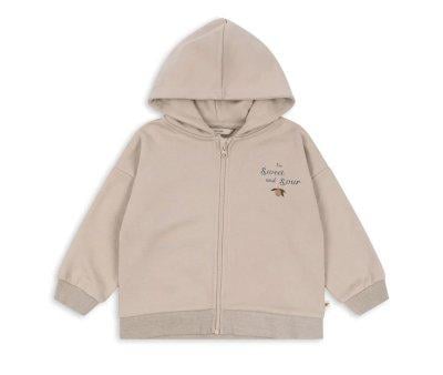 Hooded Sweatshirt with Zipper Lou French Oak