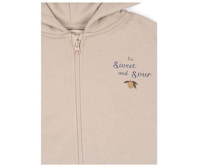 Hooded Sweatshirt with Zipper Lou French Oak