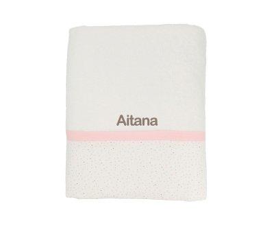 Toalha de banho Rainbow Dots Pink Personalizvel