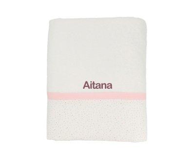 Toalha de banho Rainbow Dots Pink Personalizvel