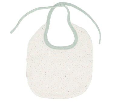 Babete Algodo Verde Rainbow Dots Personalizvel