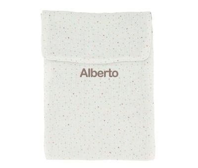 Diaper Bag Rainbow Dots Green Personalised