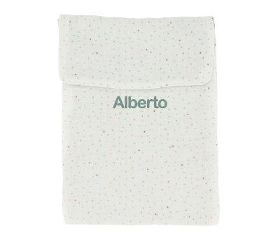 Diaper Bag Rainbow Dots Green Personalised