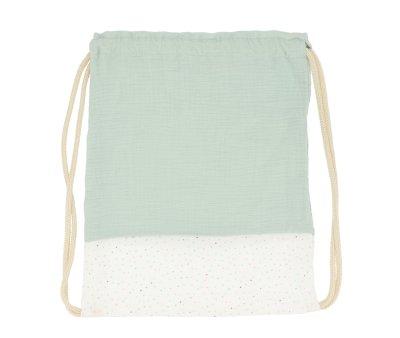 Mochila Saco Rainbow Dots Verde Personalizable