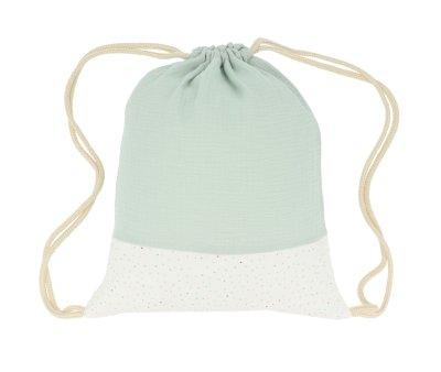 Mochila Saco Rainbow Dots Verde Personalizable