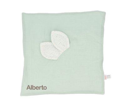 Doudou Rainbow Dots Verde Personalizable