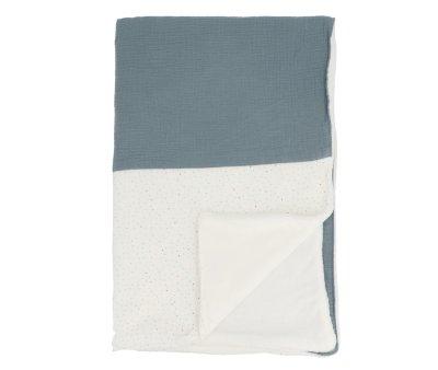 Coperta Personalizzabile Vellutata Rainbow Dots Blu