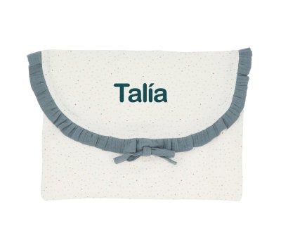 Blue Rainbow Dots Change Bag Personalised