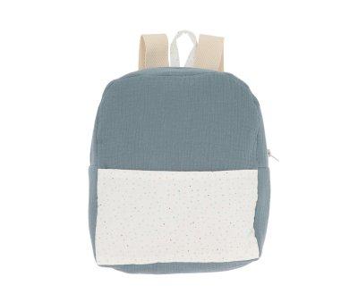Rainbow Dots Blue Personalised Backpack