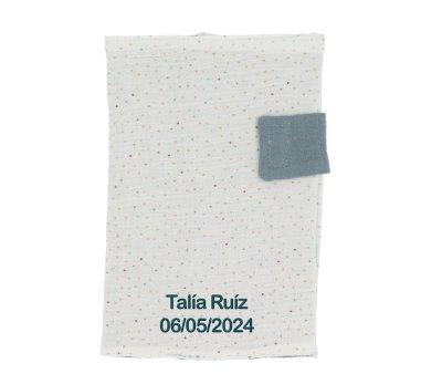 Rainbow Dots Blue Document Holder Personalised