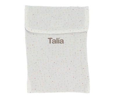Blue Rainbow Dots Diaper Bag Personalised