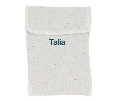 Blue Rainbow Dots Diaper Bag Personalised
