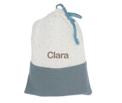 Borsa Merenda Personalizzabile Rainbow Dots Blu