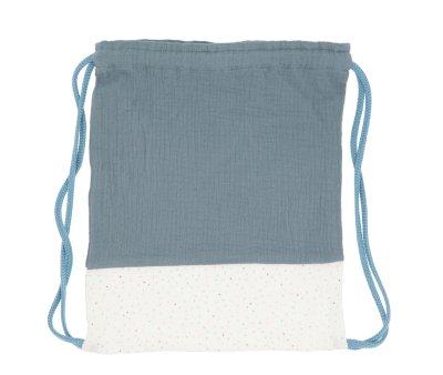 Sacca Zaino Personalizzabile Rainbow Dots Blu