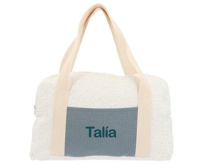Blue Rainbow Dots Sports Bag Personalised