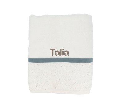 Telo Bagno Personalizzabile Rainbow Dots Blu