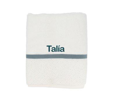 Telo Bagno Personalizzabile Rainbow Dots Blu