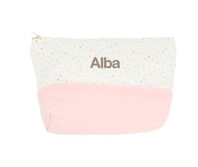 Neceser Personalizzabile Rainbow Dots Rosa