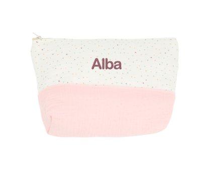Neceser Personalizzabile Rainbow Dots Rosa