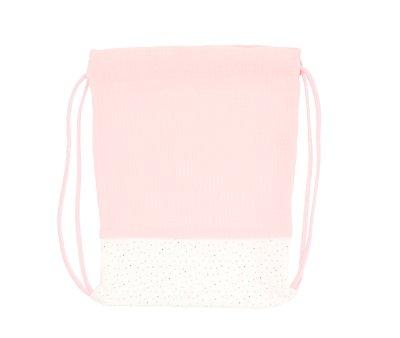 Mochila Saco Rainbow Dots Rosa Personalizable