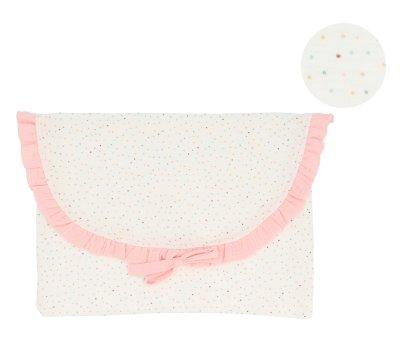 Bolsa Muda de Roupa Personalizvel Rainbow Dots Rosa