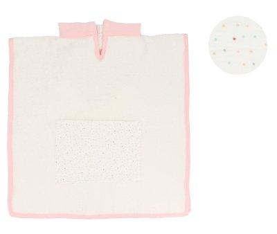 Poncho Rainbow Dots Rosa Personalizable