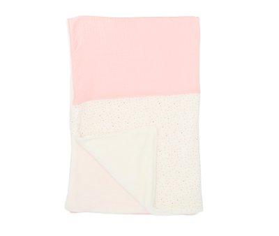 Couverture Coraline Rainbow Dots Rose Personnalisable