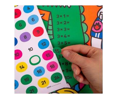 Poster XL Omy School Tablas de Multiplicar + Pegatinas