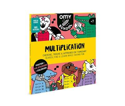 Poster XL Omy School Tablas de Multiplicar + Pegatinas