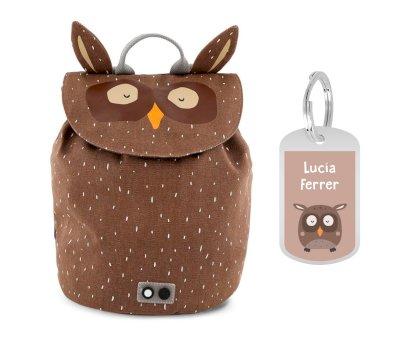 Mini Zaino Trixie Mr.Owl+Portachiavi Personalizzato