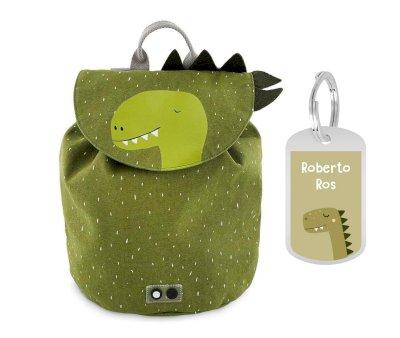 Mini Sac  Dos Mr. Dino avec Porte-cls Personnalis