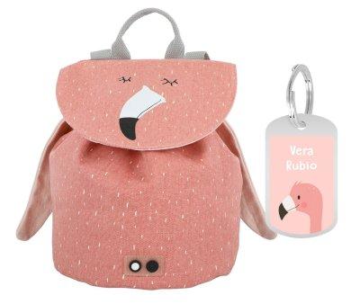Mini Backpack Mr. Flamingo with Personalized Keychain