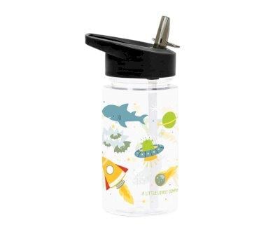 Botella Plstico con Pajita Galaxy 450ml