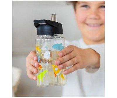 Botella Plstico con Pajita Galaxy 450ml