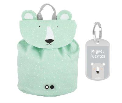 Mochila Mini Mr. Polar Bear com Porta chave Personalizado