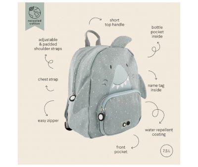 Mochila Trixie GRANDE Mr. Shark Personalizable