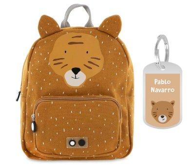 Mochila Trixie GRANDE Mr. Tiger con Llavero Personalizado