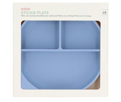 Silicone Plate with Suction Ocean Blue