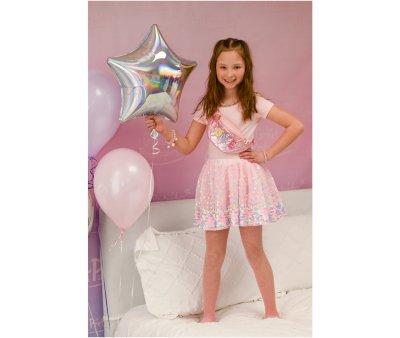 Falda Lentejuelas Party Fun Sequins Skirt Pink Neon 4-6 aos