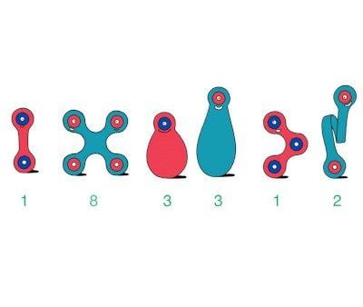 Itsy Pack - Flamingo / Turquoise 18 Piezas