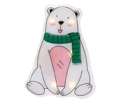 Pegatina Luminosa para Ventana Navidad Oso Polar