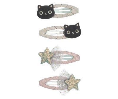 4 Clips de Pelo Magical Cat