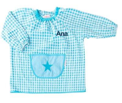 Bata Personalizada com Bolso Central Estrela Turquesa