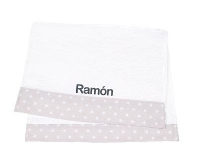 Toalla Guardera Classic Star Gris Personalizable