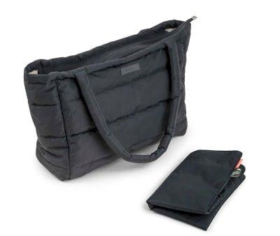 Bolsa Tote Acolchoada preta com Muda Fraldas