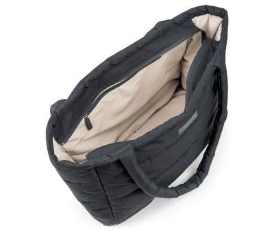 Bolsa Tote Acolchoada preta com Muda Fraldas