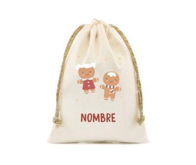 Saco Pequeno NOME Personalizado Gingerbread Cookies