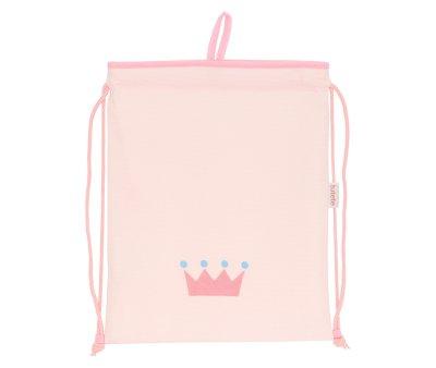Mochila Saco Personalizada Piqu Coroa Rosa