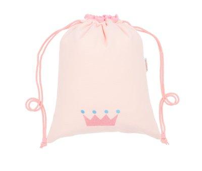 Mochila Saco Personalizada Piqu Coroa Rosa