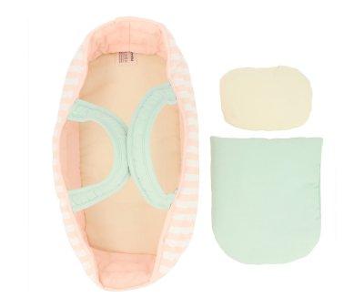 Capazo Muecas Stripes Pink